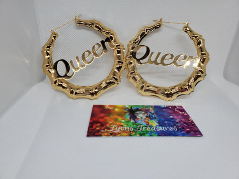 Gold Queen Bamboo Earrings